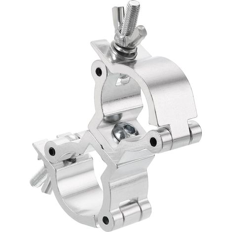 Pince de Poutre Légère, Collier de Serrage en Alliage d'Aluminium pour Tuyau de Projecteur de Scène de 24-26mm de Diamètre, Charge Maximale de 6,8 kg, Double Boucle, 1 Pièce (1/5)