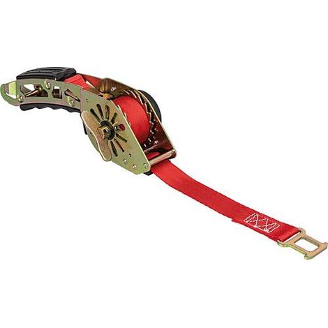 Sangle de portage à enrouleur automatique Grip 25mm 20kg 2,5m rouge (1/5)