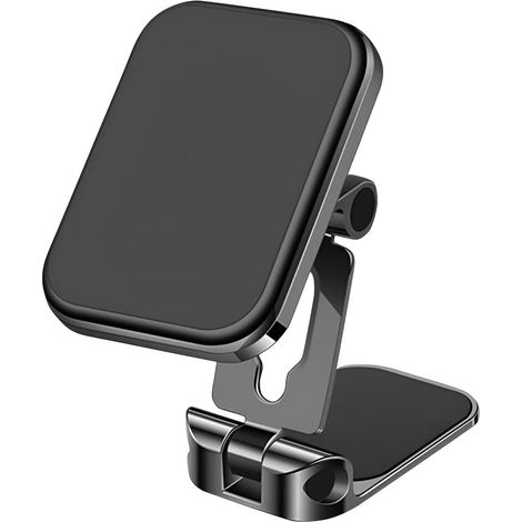 Support téléphone voiture magnétique pliable 360°, fixation tableau bord réglable (1/5)