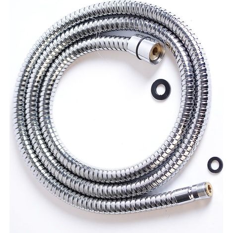 1,5 m Duschschlauch – Verchromtes Messing – Flexibel und robust – Für Bad und Küche – M15- und 1/2-Zoll-Gewinde (1/5)