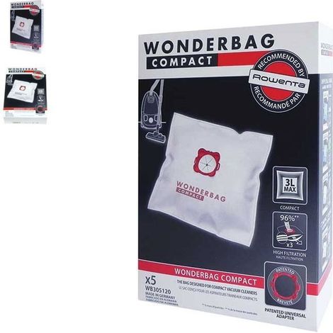 SACHET DE SACS WONDERBAG COMPACT X5 POUR ASPIRATEUR CONSTRUCTEURS DIVERS