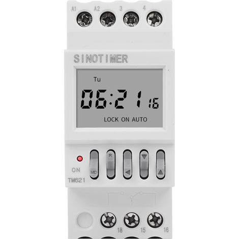 TM621 Modulare Digitaluhr 16 Ein 16 Aus – Grau [220 V]