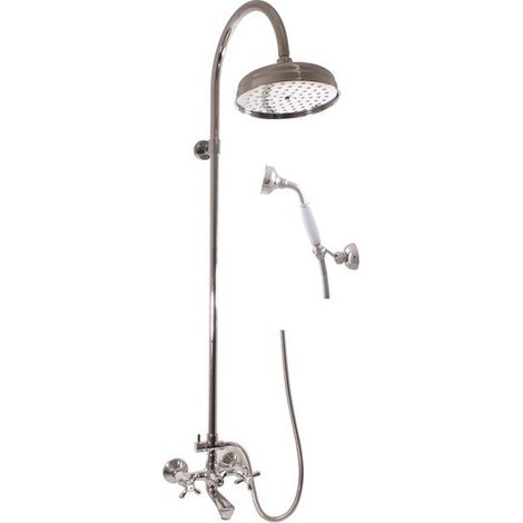 Colonne de douche MORAVA en laiton chromé avec douchette 130 cm (1/4)