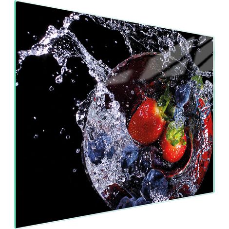 Glasschneidebrett 52x40 Erdbeeren