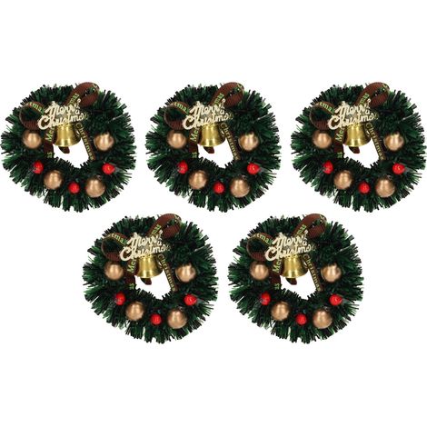 5-teiliges Puppenhaus-Weihnachtsgirlanden-Mini-Set, niedlich und exquisit, passend für Puppenhäuser im Maßstab 1:12 (1/5)