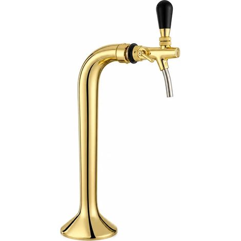Schanksäule goldfarben 1-leitig, elegant, "Topp-Qualität" (Paketpreis)