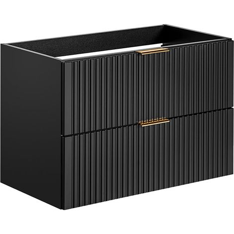 Mobile bagno senza lavabo Adriel nero opaco 80cm (1/5)