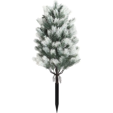 Arbre De Noël En Cèdre Artificiel - 55 Cm - Pour Extérieur Et Intérieur - Avec Piquet De Sol Et Effet Neige - Remplissage Pour Jardinière - 1 Pièce (1/4)