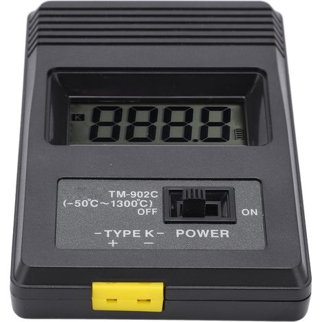 Thermomètre numérique LCD à capteur de type K TM-902C (thermocouple inclus), plage de mesure de température -50 à 500 °C (1/5)