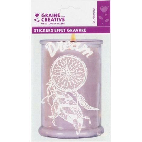Graine Créative - Sticker pour verre Effet Gravure Attrape-Reves