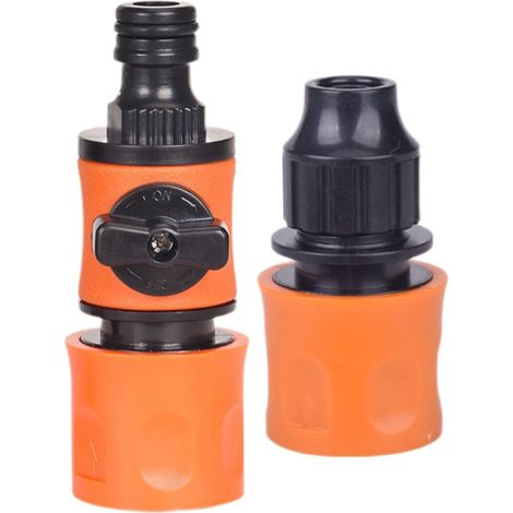 Raccord de tuyau d'arrosage, vanne d'arrêt robuste  Connexion rapide, raccords de tuyau d'arrosage réglables