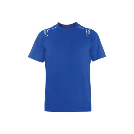 Sparco t-shirt workwear Trenton maglia a maniche corte TG XXL azzurra in cotone elasticizzato con inserti colletto in costina morbida e logo Azzurro XXL (1/3)
