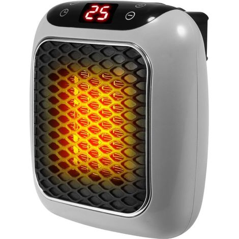 Elektrischer Wandheizkörper，Tragbarer Keramikheizkörper für den Innenbereich mit einstellbarem Thermostat，12-Stunden-Timer，Geeignet für Büros (1/5)