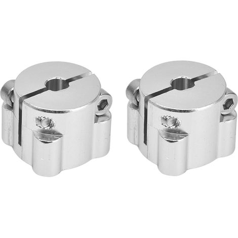 2-teiliges hochbelastbares Aluminium-Klemmenset, D-Wellenbohrung zur Wellenverbindung, 1/4-Zoll-Mittelloch, Befestigungsring für Säule (1/5)