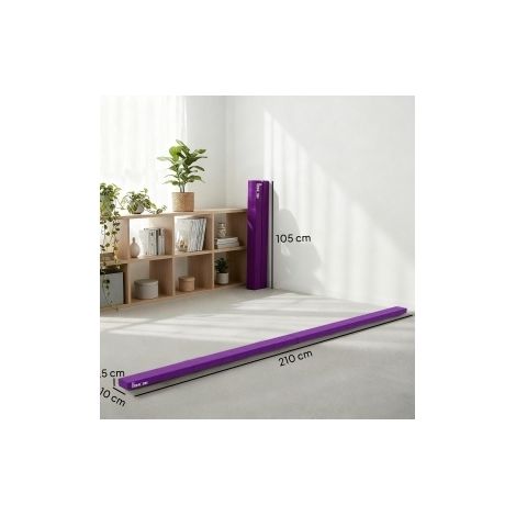 Trave di equilibrio pieghevole 210 x 10 x 6,5 cm in legno e schiuma EPE viola DESVIAE (1/5)