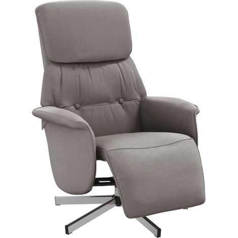 Fauteuil relax Fauteuil inclinable avec repose-pieds taupe tissu (1/5)