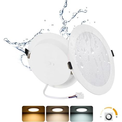 Spot LED Encastrable Dimmable 24W, Rond IP44 3CCT, Trou 185-210mm (1/5)
