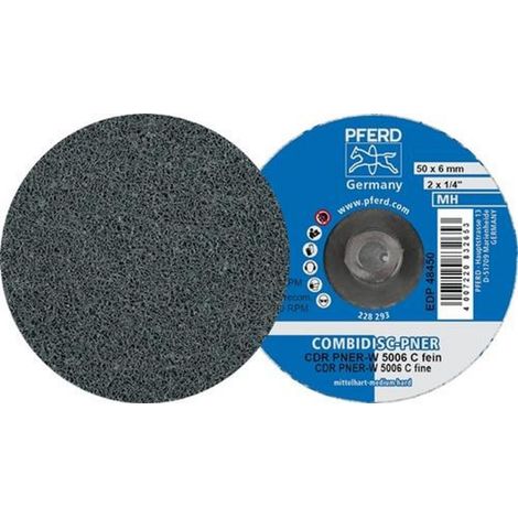 PFERD TOOLS COMBIDISC verpresste Vliesronde CDR PNER Ø 50mm Mittehart SIC Fein für Finish 25 Stk (1/4)