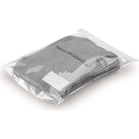 Lot de 1000 Sachet plastique transparent brillant à fermeture adhésive 40 microns 16 X 22 cm
