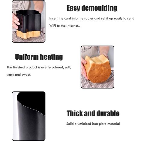 Brotbackformen aus aluminisiertem Blech, antihaftbeschichtet, niedliche Katzenform, ideal zum Backen von Brot, Kuchen und Toast. (1/5)
