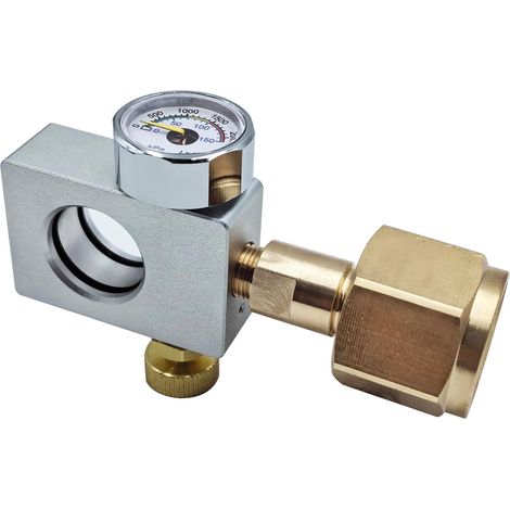 Station de remplissage de dioxyde de carbone rose avec jauge - Pour bouteille de CO2 DUO Terra ART Quick Connect (1/5)