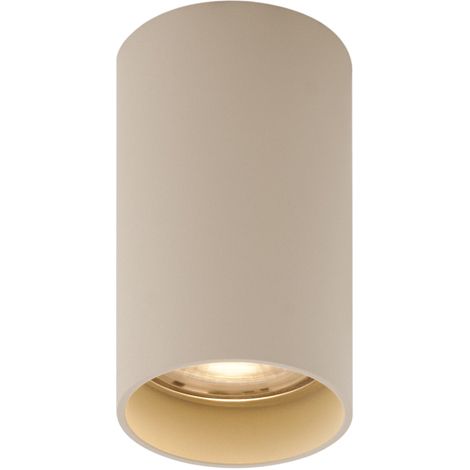 Qazqa – Applique murale moderne beige 1 lumière Ø 5.6 cm – Éclairage intérieur pour salon, chambre, cuisine, salle à manger – Culot GU10, IP20