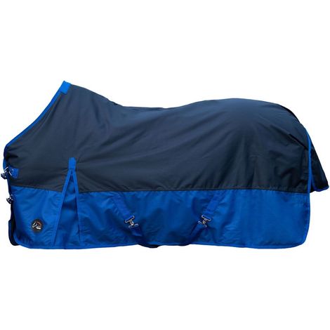 Coperta da paddock per cavalli modello Chester in tessuto esterno 600 denari imbottitura 300 g: 115 cm, blu navy tinta unita