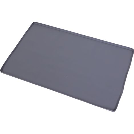Bac égouttage huile silicone étanche anti-fuite loquet sous sol garage voiture, gris (1/4)