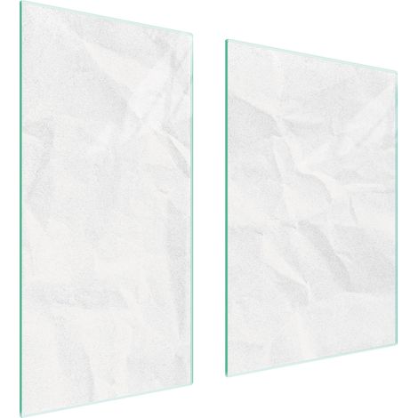 Plaque de protection en verre 75x52 blanche (1/5)