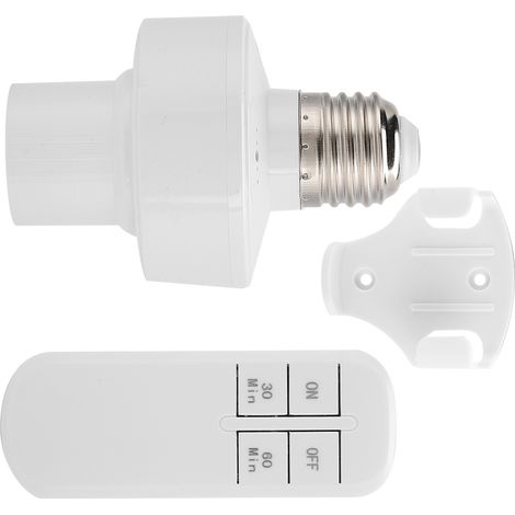 Support de douille E27 avec télécommande, pièce de rechange pour lampe UV 60W, nettoyage à l'ozone, ampoule incluse, compatible divers luminaires. (1/5)