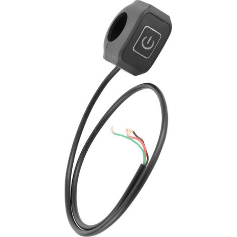 Interrupteur de guidon de moto étanche 22mm – Bouton poussoir avec voyant LED blanc – Installation facile – Matériau ABS durable (1/5)