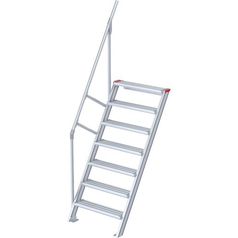 Euroline 510 Treppe 60° 600mm Stufenbreite 7 Stufen Alu gerieft