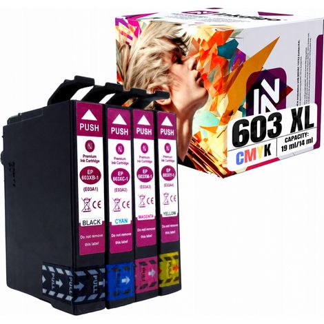 Inkdigo 603XL Tinte kompatibel mit Epson WorkForce WF-2870DWF 2810DWF TÜV-zertifiziert (1/5)