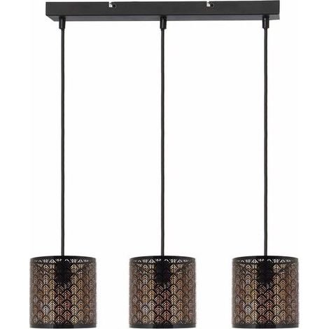 Suspension Reality Tuluza noire métal triple 3xE27 (1/3)