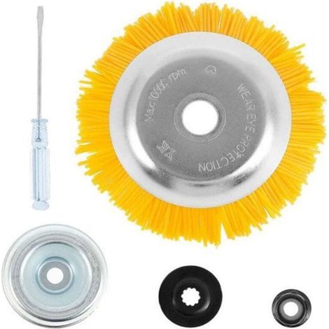 The nylon weed trimmer effectively removes weeds and moss (200 x 25.4 mm). (1/4)