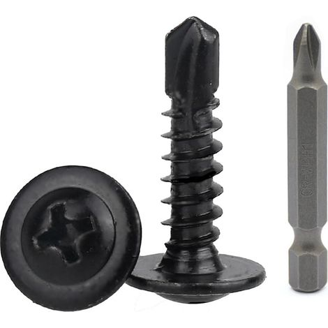 Kit de 50 Vis Autoforeuse Inox A4 M4,2x50mm - Vis Autoperforante Métal/Bois pour Meubles, Portes, Fenêtres - 1 Forets Inclus - Acier Inoxydable 410 Résistant (1/5)