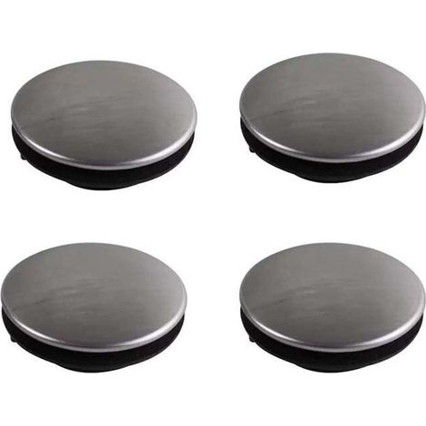 4 Pièces Couvercle d'Évier de Cuisine, Couvercle du Trou d'Évier, Bouchons de Lavabo en Métal, Obturation de Trou de Robinet, pour Lavabo Salle de Bain et Trou De Fixation pour 28-40mm(Argent) (1/5)