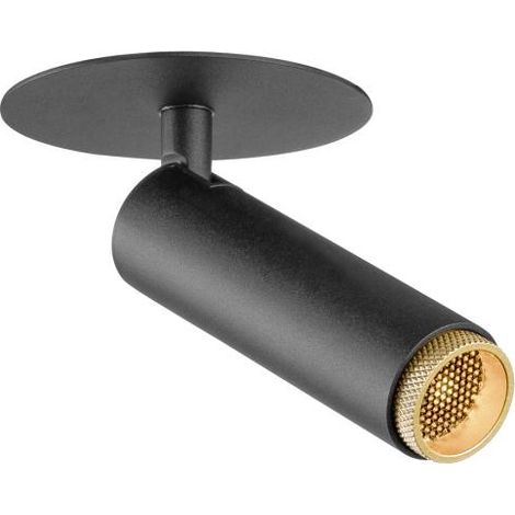 Plafonnier encastré GRIP S PHASE 2700 K 29° IP20 cylindrique noir / or - SLV - 1009054 (1/4)