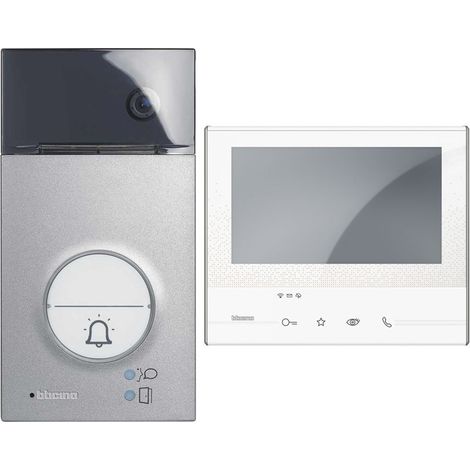 Kit Videoportero 1 Vivienda 2 Hilos con Placa LINEA 3000 y Monitor CLASSE 300 X13E BTICINO 363911 Blanco (1/3)