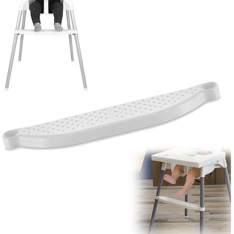 Adjustable Non-Slip Footrest for Baby High Chair - Lightweight Plastic with Rubber Rings - Antilop Compatible