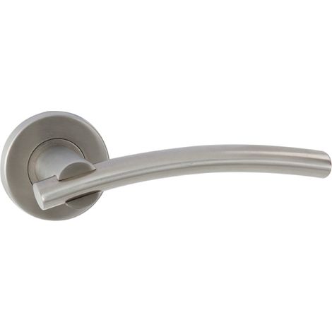Manilla 2035 curva acero inox roseta redonda puertas interior exterior (1/5)