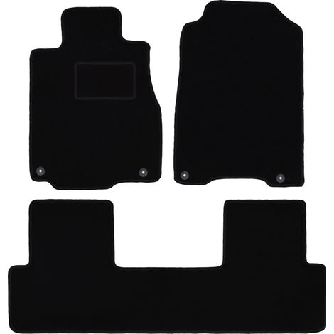 Tapis de sol en velours noir pour : Honda CR-V IV SUV (2011-2018)