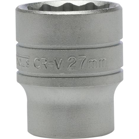 Llave de vaso de 1/2" 12 puntas métrica M120508-C TENG TOOLS                 Tamaño 27 mm D1 35.8 mm D2 30.0 mm L 43.0 mm (1/2)