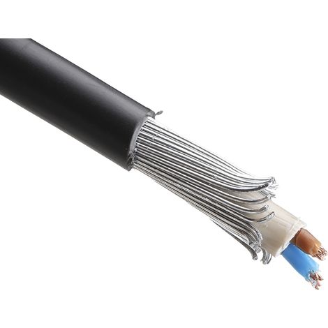 Câble blindé 2 conducteurs , gaine en Chlorure de polyvinyle PVC ( Prix pour Bobine de 100 Mètres ) (1/3)