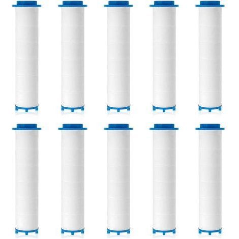 10 Filtre Pommeau De Douche,9,5x2,5cm Coton PP Haute Densité,Filtre Anti Calcaire,Eau Pure,Salle De Bain (1/5)