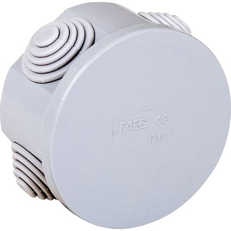 SCATOLA TONDA DA PARETE Ø mm 80 x h.40 - 4 entrate  - FAEG