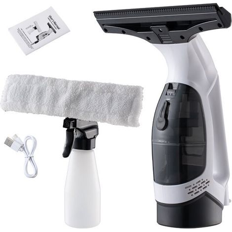 Nettoyeur de vitres électrique sans fil à forte aspiration, outil raclette anti-goutte pour vitres, miroirs et carrelages (1/5)