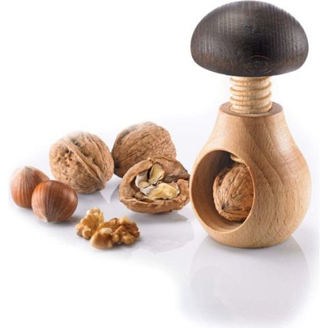 Casse-Noix, En Forme de Champignon, Hauteur: env. 9,5 cm, Bois de Hêtre, Holzi (1/5)