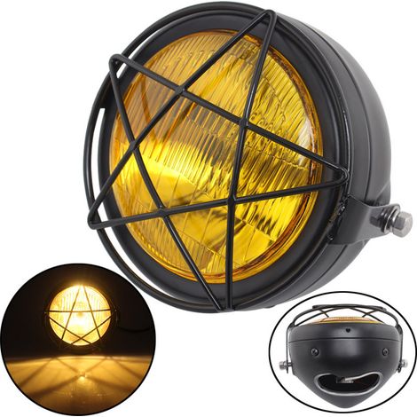 Accessoires pour moto rétro CG125 phare rétro modifié avec cache-lentille phare rond noir rétro