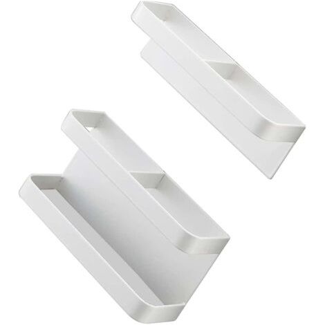 QORVA-Porte-parapluie magnétique (blanc), support décoratif sans perforation, fixation murale, idéal pour couloir